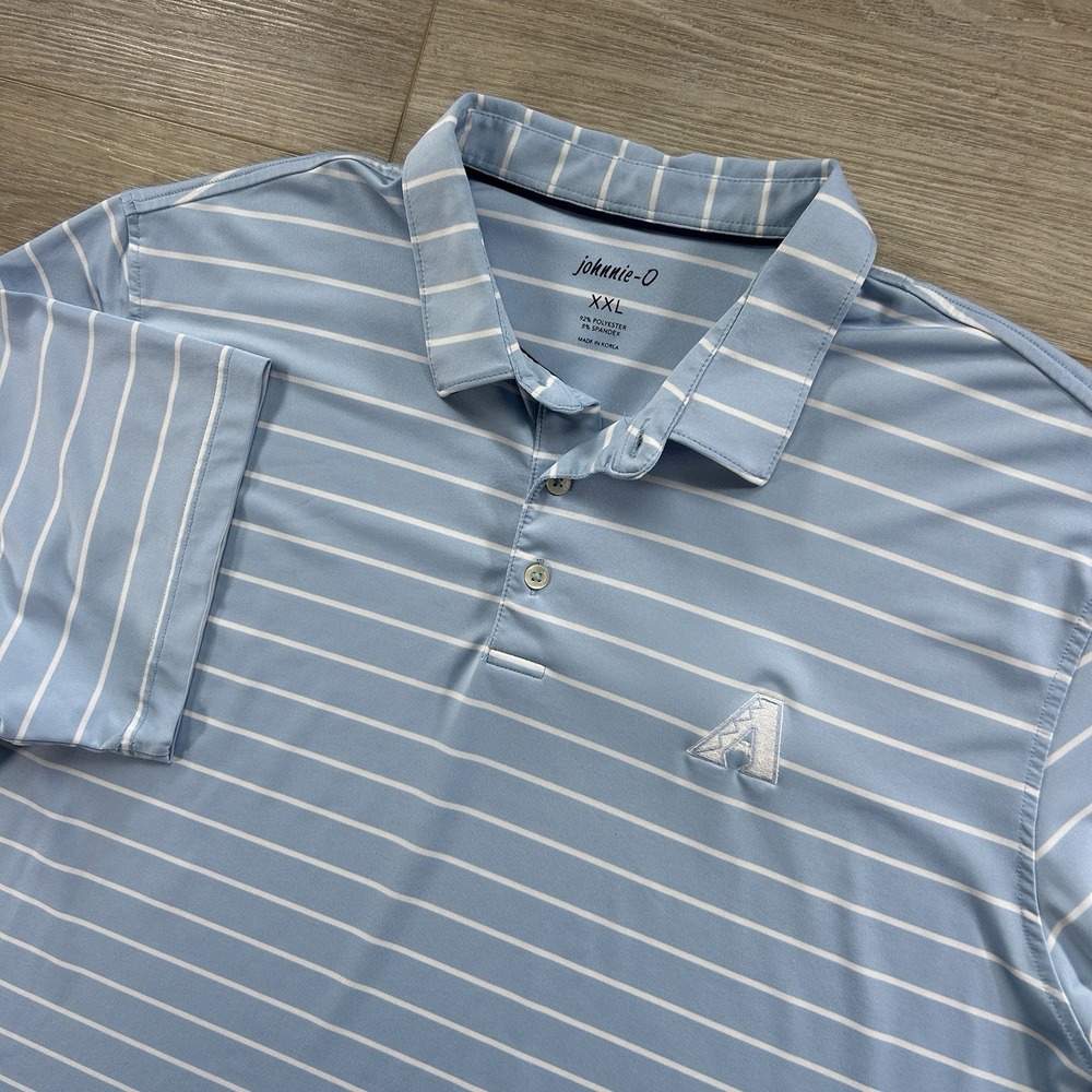 Arizona Diamondbacks Shirt Mens 2XL Blue Polo Johnnie-O Performance Golf Dad XXL